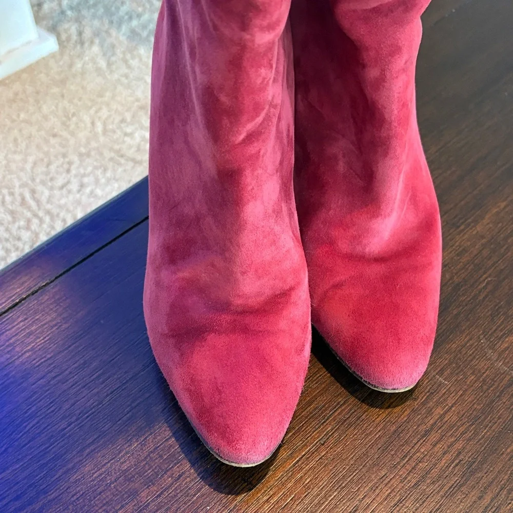 Casadei Red Suade tall Boot - Picture 7 of 8